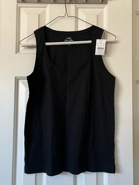 J. Crew slub cotton tank, Black, XS, NWT